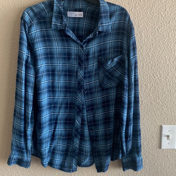 Time and Tru Tops - Time and Tru Paid Button Down 16/18